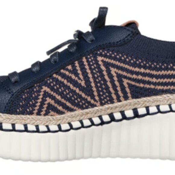 Skechers Wilshire Boulevard Size 7 Slip Ons - Navy Blue - Picture 4 of 9